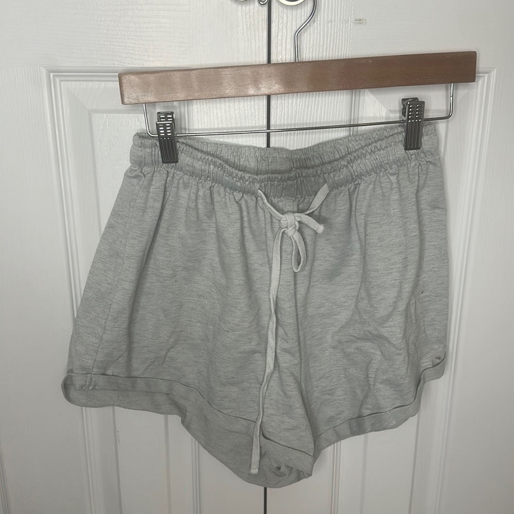 Grey pj shorts with butterfly pockets